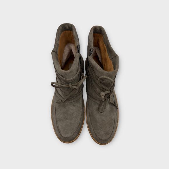 UGG Reid Slate Gray Suede Anke Boots Booties Women’10 - Picture 5 of 11